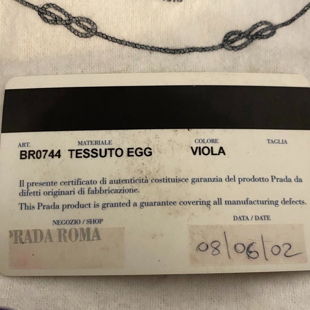 Vintage & Rare Purple Prada Tessuto Egg Fabric Bag - Picture 7 of 16